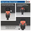 ACT καλώδιο τροφοδοσίας C14 IEC Lock+ Dual Locking - C15 IEC Lock+ λευκό 3 m, PC3879