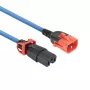 ACT καλώδιο τροφοδοσίας C14 IEC Lock+ Dual Locking - C15 IEC Lock+ μπλε 2 m, PC3874