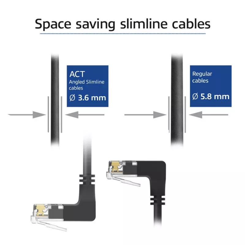 Καλώδιο patch δικτύου ACT DD7905 Cat6a U/UTP 5 m μαύρο RJ-45