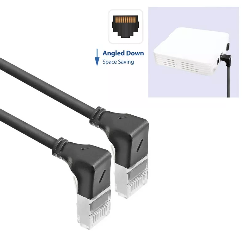 Καλώδιο δικτύου ACT DA5902 Cat6a U/FTP (STP) 2 m, RJ-45 σε RJ-45, μαύρο