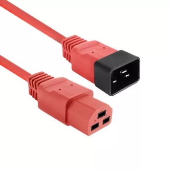Καλώδιο τροφοδοσίας ACT C20–C21 IEC60320 κόκκινο 1,5 m, 250 V 16 A