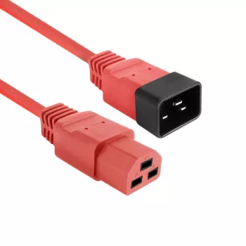 Καλώδιο τροφοδοσίας ACT C20–C21 IEC60320 κόκκινο 2 m, 16 A 250 V