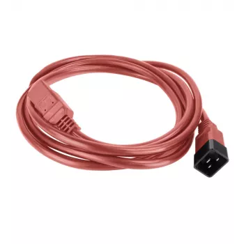 Καλώδιο τροφοδοσίας ACT C20–C21 IEC60320 κόκκινο 2,5 m, 16 A 250 V