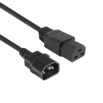 Καλώδιο τροφοδοσίας ACT C14 σε C21 IEC60320 μαύρο 3 m, 250 V 10 A