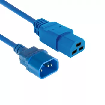 Καλώδιο τροφοδοσίας ACT C14 σε C21 IEC60320 μπλε 1 m, 250 V 10 A
