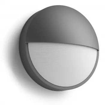 Εξωτερικό φωτιστικό τοίχου Philips myGarden Capricorn 5,5 W LED, ανθρακί, θήκη αλουμινίου, σταθερό λαμπτήρα, 214×78×214 mm