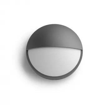 Εξωτερικό φωτιστικό τοίχου Philips myGarden Capricorn 5,5 W LED, ανθρακί, θήκη αλουμινίου, σταθερό λαμπτήρα, 214×78×214 mm