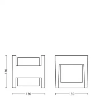 Εξωτερικό φωτιστικό τοίχου Signify Philips Arbour 3,8 W LED ανθρακί