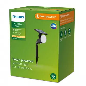 Φωτιστικά δαπέδου/πασσάλου Philips Jivix 1,4 W, εξωτερικό φωτιστικό δαπέδου/κολόνας, μαύρο, πλαστικό, IP44, βεράντα, κήπος, III