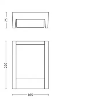 Εξωτερικό φωτιστικό τοίχου Signify Philips Arbour 3,8 W LED ανθρακί, 220–240 V, 1 φωτιστικό