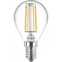 Λαμπτήρας Filament Philips κεριού διάφανος 40W P45 E14 x6, 4,3 W, 40 W, E14, 470 lm, 15000 h