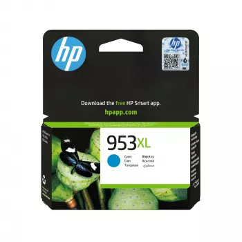 HP 953XL High Yield Cyan Γνήσιο μελανοδοχείο, Cyan, 1 τεμ., 1450 σελίδες