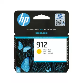 HP 912 Κίτρινο Γνήσιο μελανοδοχείο, Κίτρινο, 1 τεμ., 315 σελίδες