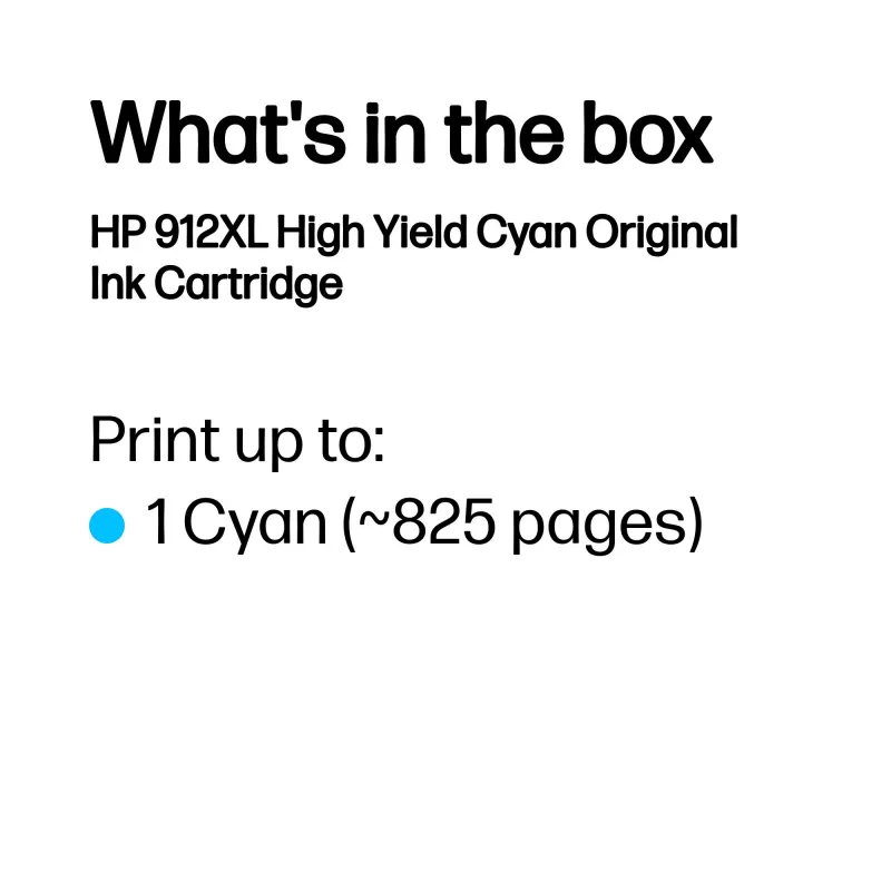 HP 912XL Υψηλής χωρητικότητας Cyan Γνήσιο μελανοδοχείο