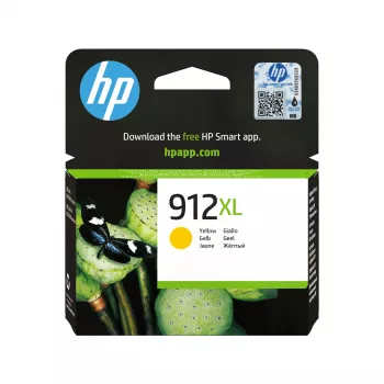 HP 912XL High Yield Κίτρινο Γνήσιο μελανοδοχείο, Κίτρινο, 1 τεμ., 700 σελίδες