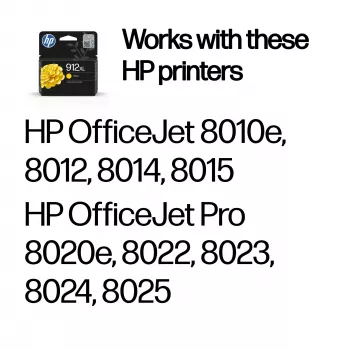HP 912XL High Yield Κίτρινο Γνήσιο μελανοδοχείο, Κίτρινο, 1 τεμ., 700 σελίδες