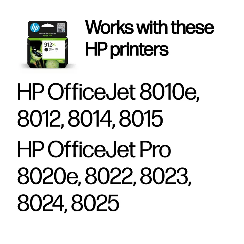 HP 912XL High Yield Μαύρο Γνήσιο μελανοδοχείο