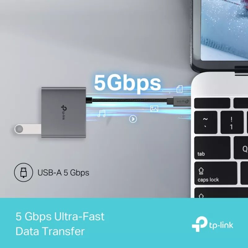 TP-Link UH3020C Hub διασύνδεσης USB Type-C 5000 Mbit/s γκρι