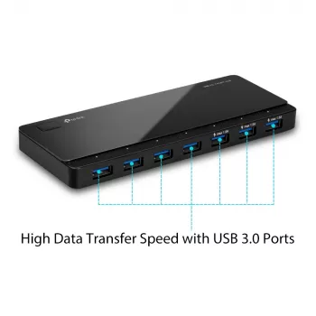 TP-Link UH700 Hub διασύνδεσης USB 3.2 Gen 1 (3.1 Gen 1) Micro-B 5000 Mbit/s μαύρο