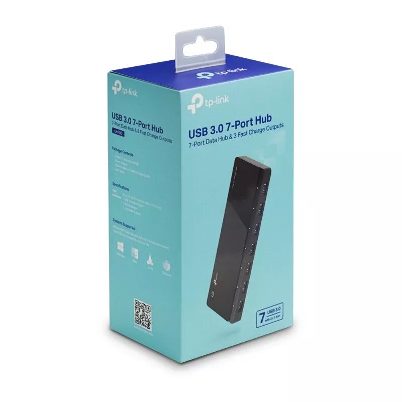 TP-Link UH700 Hub διασύνδεσης USB 3.2 Gen 1 (3.1 Gen 1) Micro-B 5000 Mbit/s μαύρο