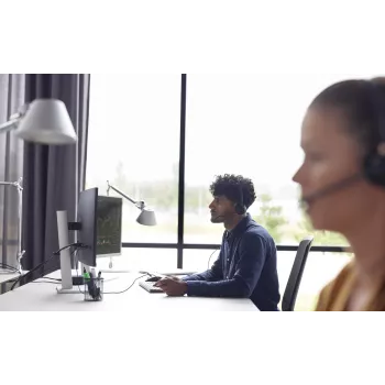 HP Poly EncorePro 320 με Quick Disconnect Binaural Headset TAA