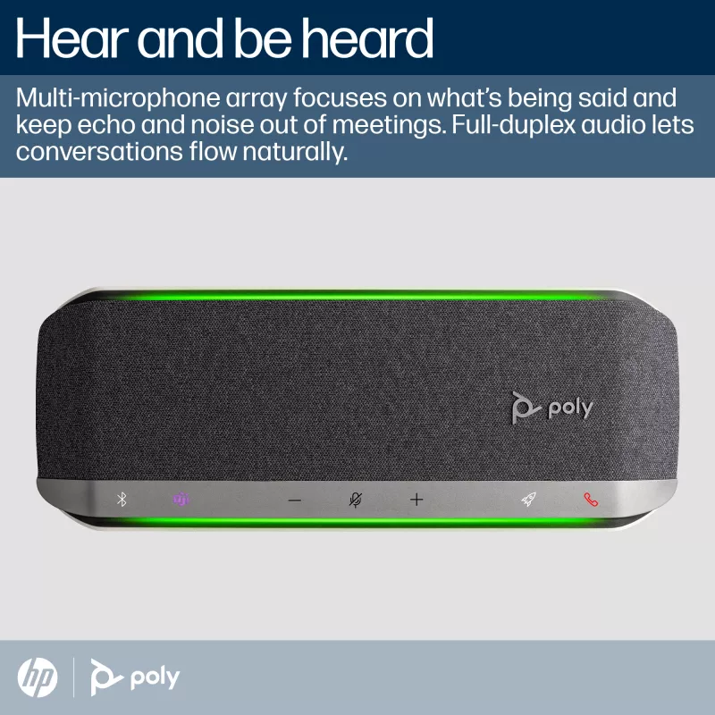 HP Poly Sync 40+ Πιστοποιημένο για Microsoft Teams USB-A USB-C Speakerphone +BT700 USB-A Adapter