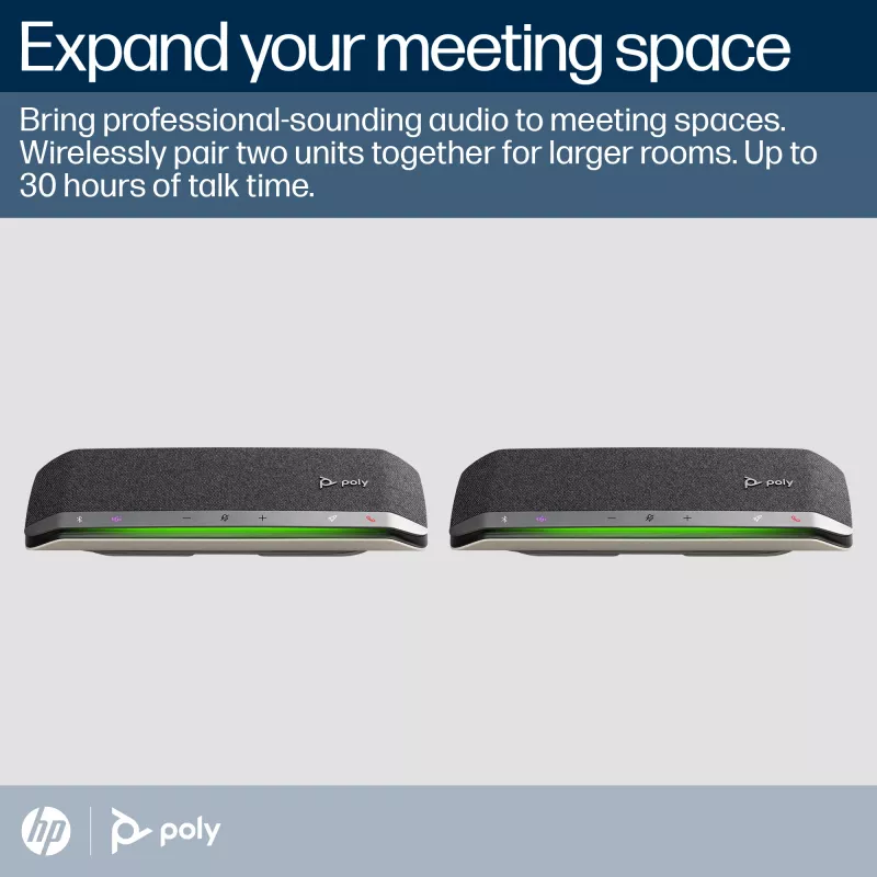 HP Poly Sync 40+ Πιστοποιημένο για Microsoft Teams USB-A USB-C Speakerphone +BT700 USB-A Adapter