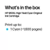 HP 963XL High Yield Κυανό Γνήσιο Μελάνι εκτυπωτή, Κυανό, 1 τεμ., 1600 σελίδες