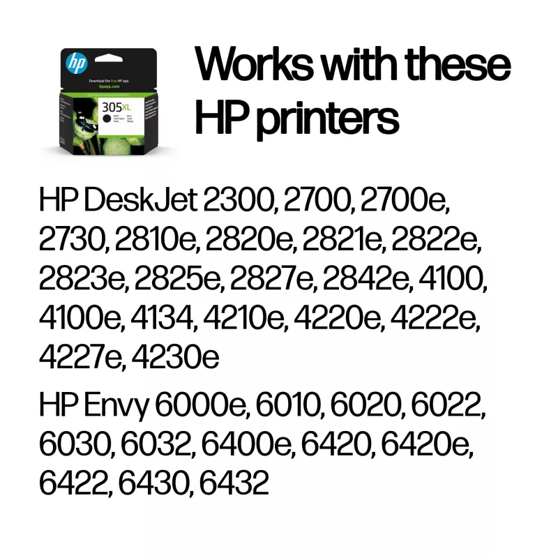 HP 305XL High Yield μαύρο γνήσιο δοχείο μελανιού, μαύρο, 1 τεμ., 240 σελίδες