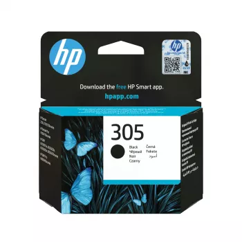 HP 305 μαύρο γνήσιο δοχείο μελανιού εκτυπωτή, μαύρο, 1 τεμ., 120 σελίδες