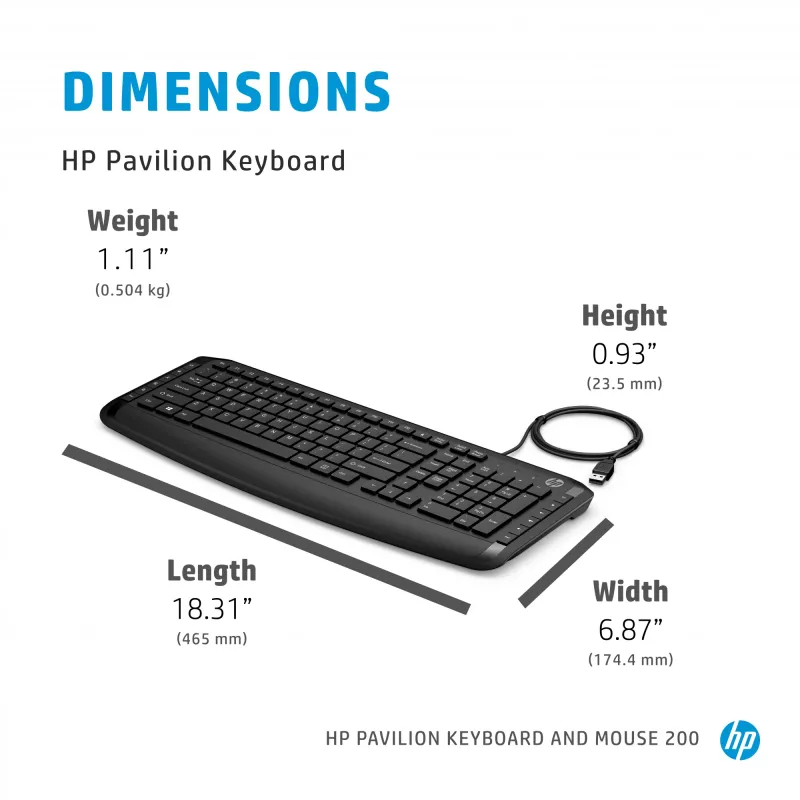 Σετ πληκτρολογίου και ποντικιού HP Pavilion Πληκτρολόγιο και ποντίκι 200