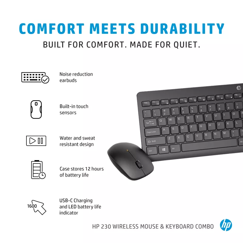 HP 230 ασύρματος συνδυασμός ποντικιού και πληκτρολογίου