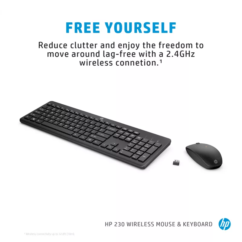 HP 230 ασύρματος συνδυασμός ποντικιού και πληκτρολογίου