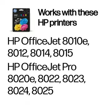 HP 912 συσκευασία 4 τεμ. μαύρο/κυανό/ματζέντα/κίτρινο γνήσια δοχεία μελανιού