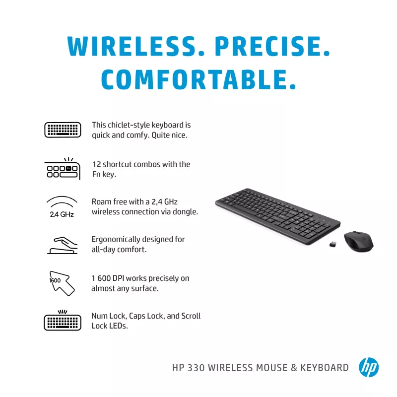 HP 330 ασύρματος συνδυασμός ποντικιού και πληκτρολογίου