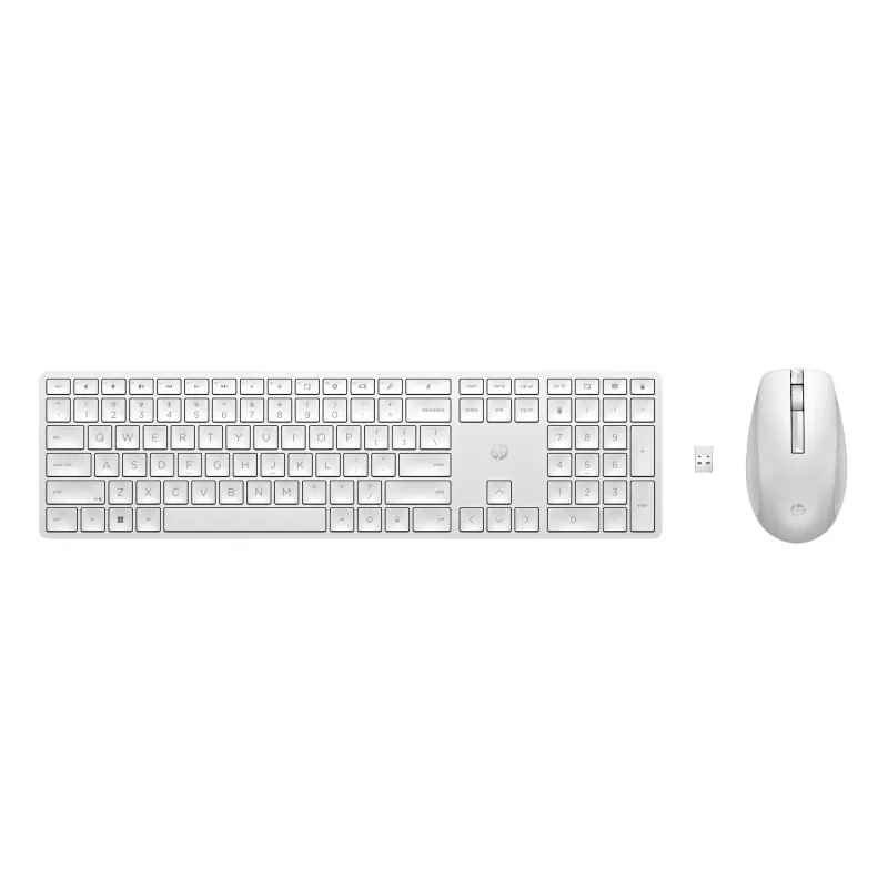 HP 650 Ασύρματο Σετ Πληκτρολογίου-Ποντικιού Full-Size Μεμβράνης Λευκό
