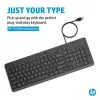 HP 150 Ενσύρματο Πληκτρολόγιο Full-Size USB Μαύρο 664R5AA#ABD