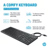 HP 150 Ενσύρματο Πληκτρολόγιο Full-Size USB Μαύρο Καλώδιο 1m