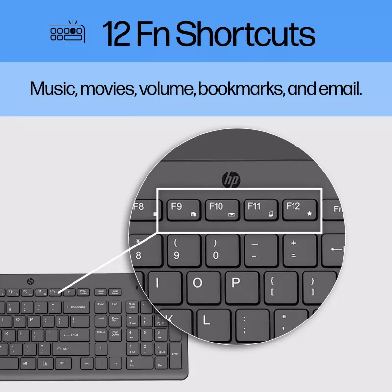 HP 150 Ενσύρματο Πληκτρολόγιο Full-Size USB Μαύρο Καλώδιο 1m