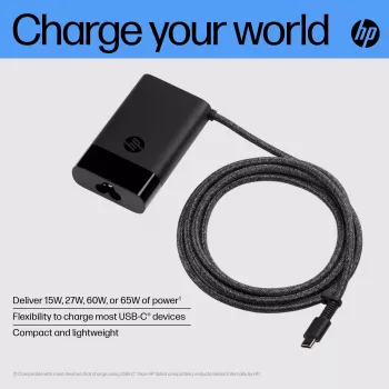 HP USB-C 65W Φορτιστής Laptop, Laptop, Εσωτερικού χώρου, 90 V, 65 W, 5 – 20 V, 1,6 A