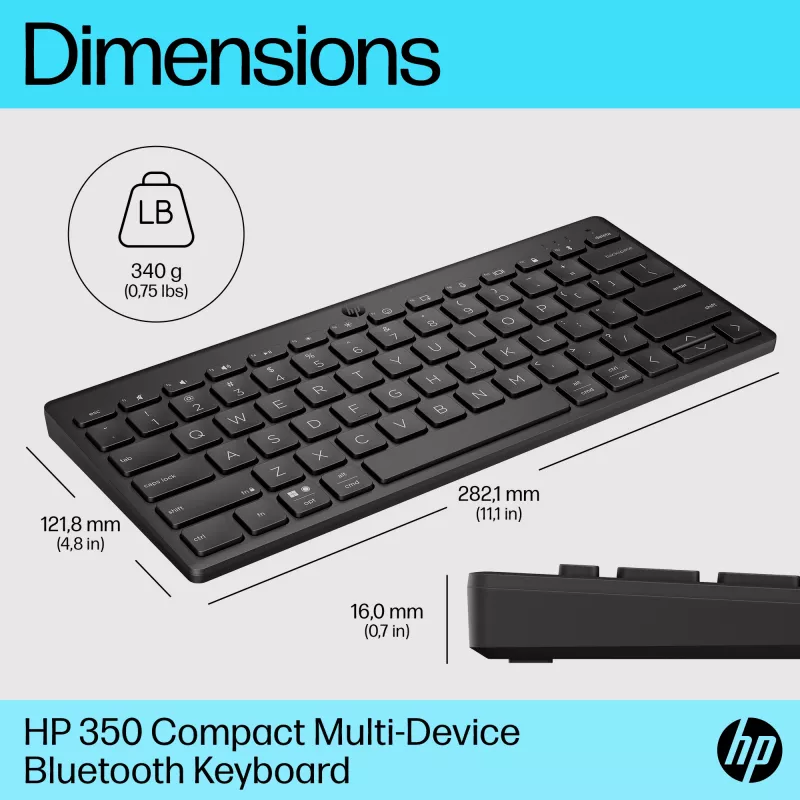 HP 350 Compact Multi-Device Bluetooth Πληκτρολόγιο