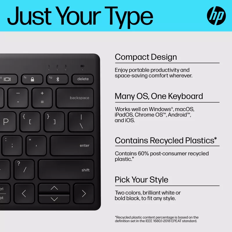 HP 350 Compact Multi-Device Bluetooth Πληκτρολόγιο