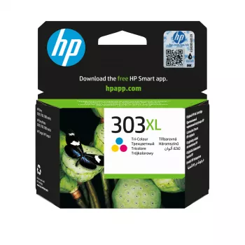 HP 303XL High Yield Tri-color Original Μελανοταινία, Cyan, Magenta, Κίτρινο, 1 τεμ., 415 σελίδες