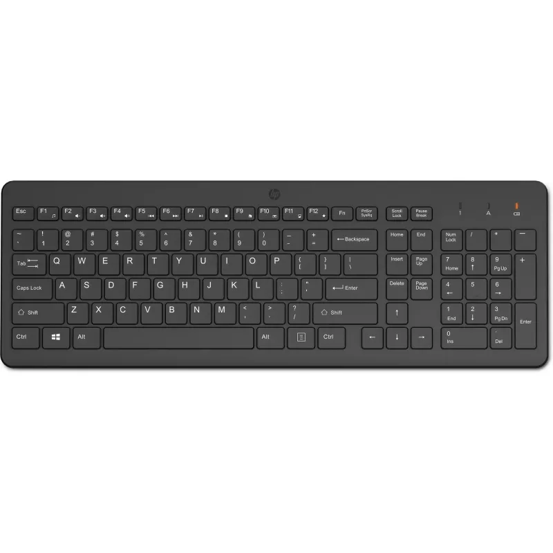 HP 220 Ασύρματο Πληκτρολόγιο – Full-Size (100 %), RF Wireless, Μεμβρανικό, Μαύρο