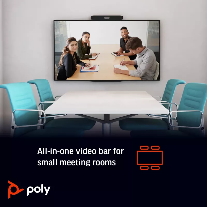 POLY Studio X30 All-In-One-Videobar 4K Ultra HD 60 fps 5-πλό Zoom