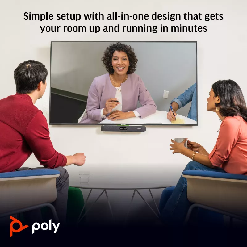 POLY Studio X30 All-In-One-Videobar 4K Ultra HD 60 fps 5-πλό Zoom