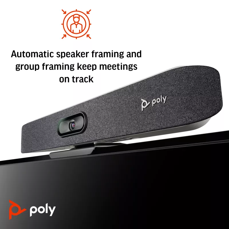 POLY Studio X30 All-In-One-Videobar 4K Ultra HD 60 fps 5-πλό Zoom