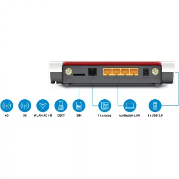FRITZ 6850 LTE Ασύρματο Router Gigabit Ethernet Dualband (2,4 GHz / 5 GHz) 4G Λευκό