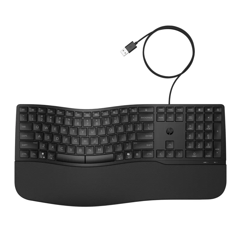 HP 480 Comfort Ενσύρματο Πληκτρολόγιο Full-Size USB Μαύρο 1,5 m