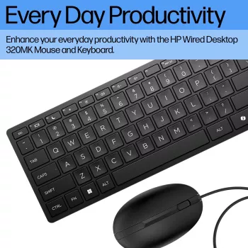 HP Wired Desktop 320MK Ποντίκι και Πληκτρολόγιο
